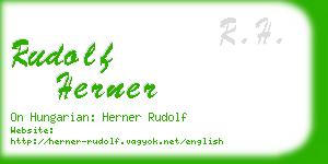 rudolf herner business card